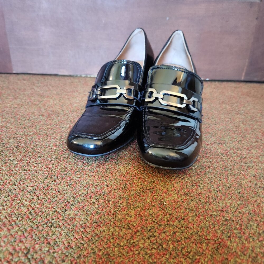 SARTO by Franco Sarto Black Leather Block Heels - Picture 2 of 6